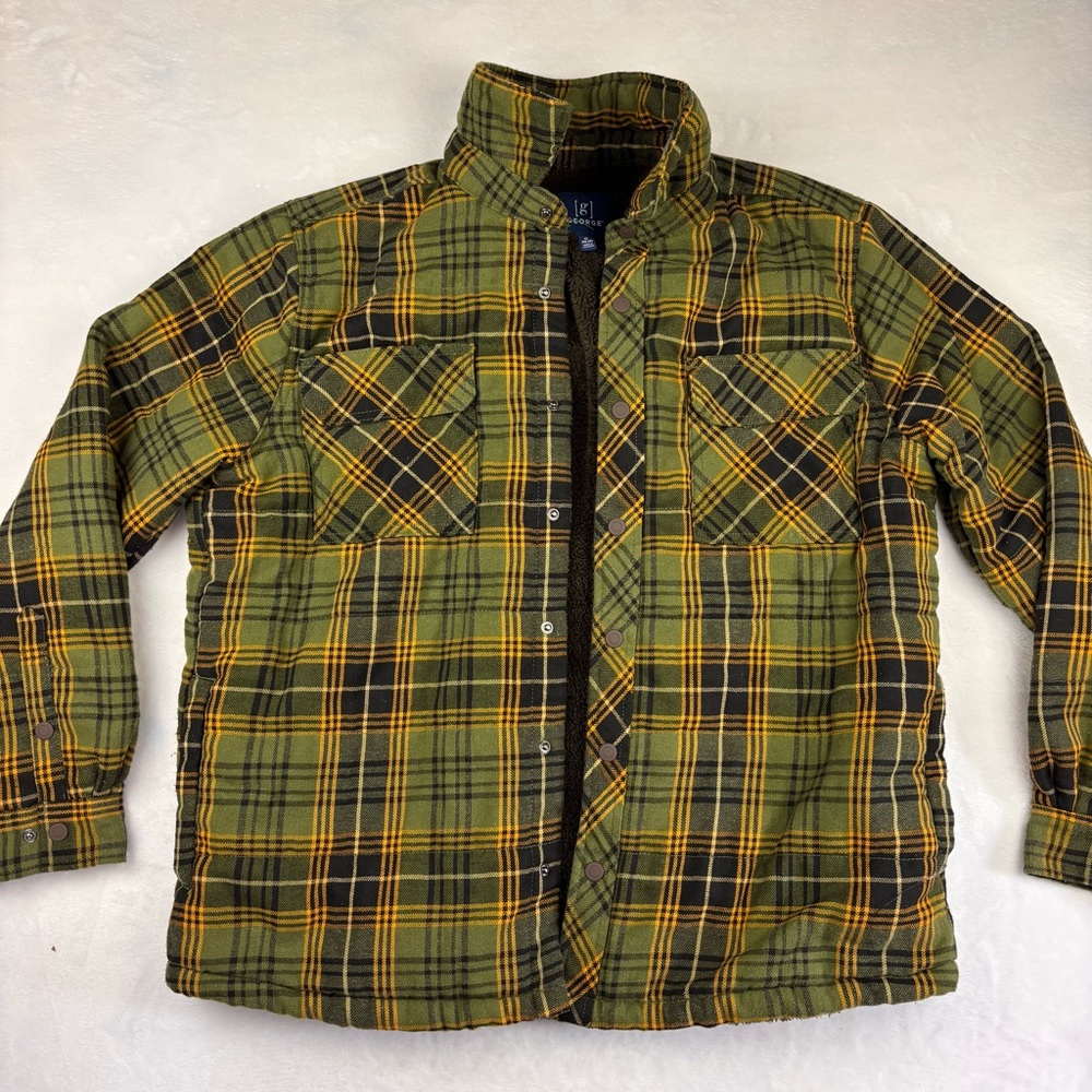 Plaid Green and Yellow Men's Flannel